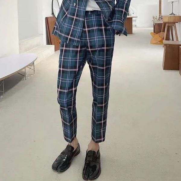 korean 2020 spring summer men plaid suit pants slim feet casual trousers men suit pants men's falling british ankle-length, Black
korean 2020 spring summer men plaid suit pants slim feet casual trousers men suit pants men's falling british ankle-length, Black