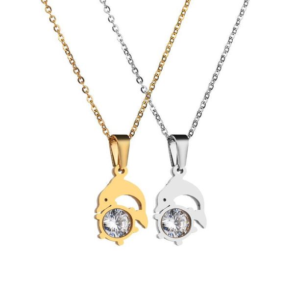 cute dolphin pendant necklace stainless steel statement chokers necklaces for women ocean jewelry neckless birthday gifts, Silver
cute dolphin pendant necklace stainless steel statement chokers necklaces for women ocean jewelry neckless birthday gifts, Silver