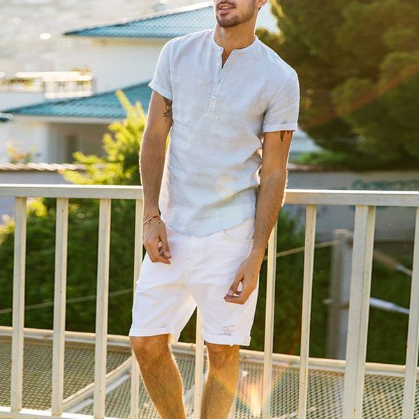 meihuida summer men causal pullover linen short sleeve o-neck solid loose soft comfortable shirts, White;black
meihuida summer men causal pullover linen short sleeve o-neck solid loose soft comfortable shirts, White;black