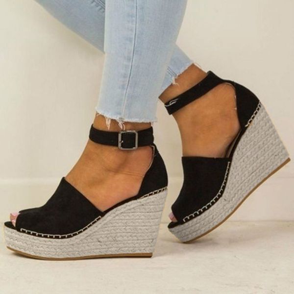 2020 women fashion dull polish sewing shoes peep toe wedges flock sewing hasp sandals flatform buckle strap shoes 30 y200702, Black
2020 women fashion dull polish sewing shoes peep toe wedges flock sewing hasp sandals flatform buckle strap shoes 30 y200702, Black