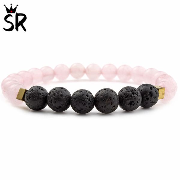 sr new design 8mm natural stone bracelet mala yoga energy bracelet rose quartzs lava trendy jewelry for women, Black
sr new design 8mm natural stone bracelet mala yoga energy bracelet rose quartzs lava trendy jewelry for women, Black