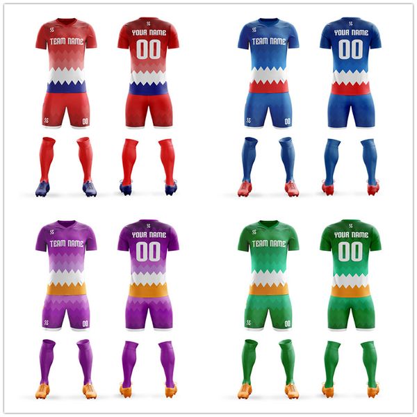2019 Custom Soccer Jersey Sets Football Shirt Camiseta Kits Mens Youth Sports Suits Professional Football Jerseys Design Soccer Uniform