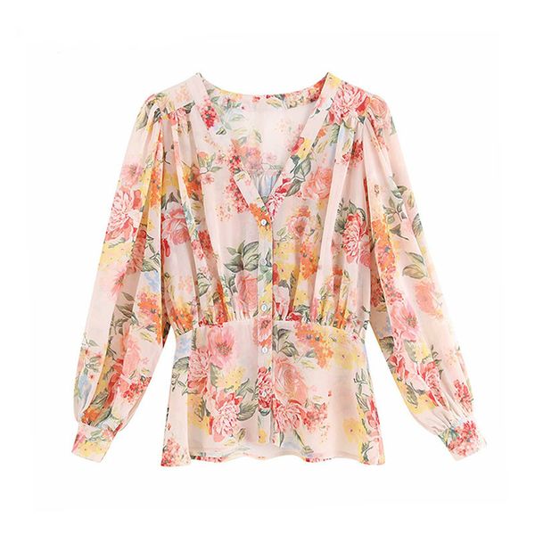 chiffon women floral print buttons women blouses fall chic long sleeve pleated korean fashion clothing follow blouse, White
chiffon women floral print buttons women blouses fall chic long sleeve pleated korean fashion clothing follow blouse, White