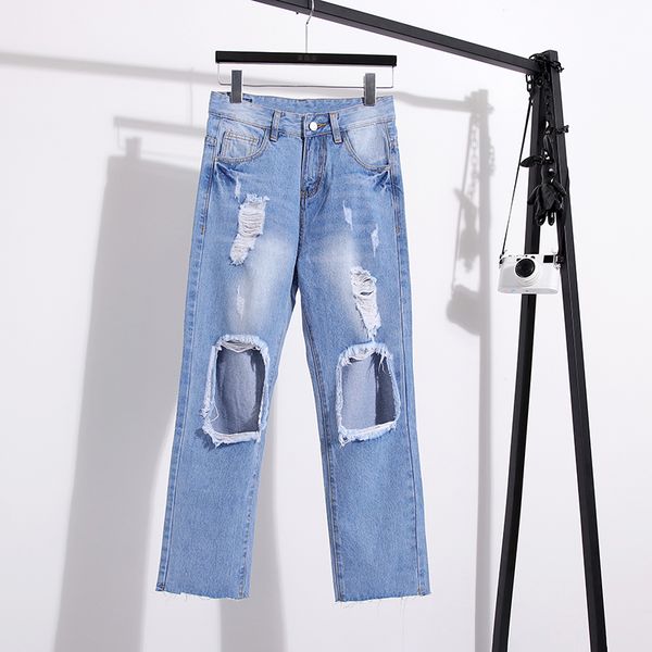 ripped jeans for woman high waist plus size boyfriend jeans for women blue denim mom femme pants feminino trousers
ripped jeans for woman high waist plus size boyfriend jeans for women blue denim mom femme pants feminino trousers