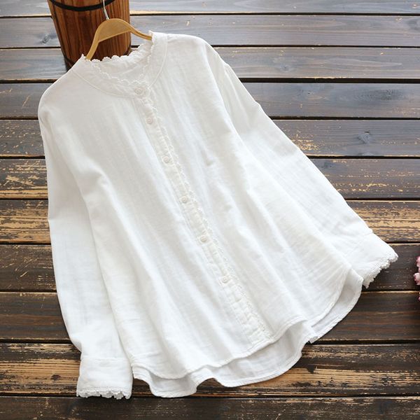 7578 new spring women blouse literary cotton lace stand collar long sleeve solid color shirt casual white blouse women
7578 new spring women blouse literary cotton lace stand collar long sleeve solid color shirt casual white blouse women