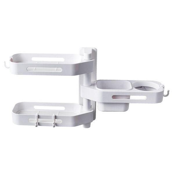 3 tier 180 degree of punch rotating wall mount bathroom storage rack box storage organizer for shampoo soap
3 tier 180 degree of punch rotating wall mount bathroom storage rack box storage organizer for shampoo soap
