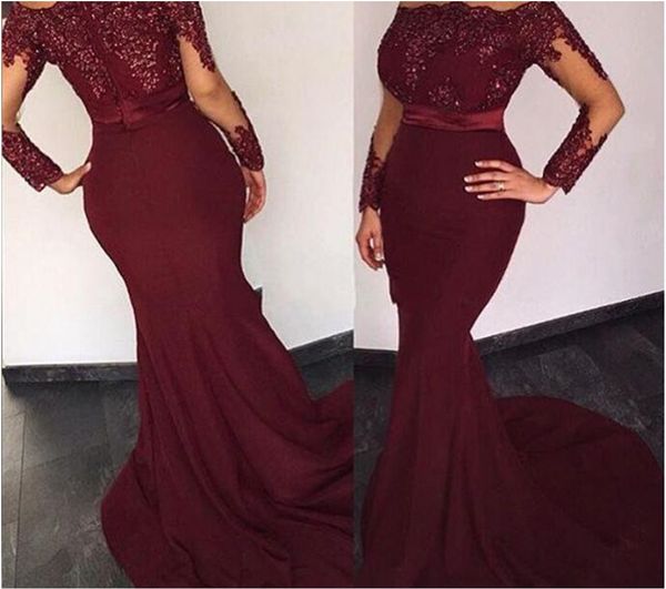 off shoulder burgundy bridesmaid dresses with long sleeve mermaid long maid of honor party gowns bridesmaids, White;pink
off shoulder burgundy bridesmaid dresses with long sleeve mermaid long maid of honor party gowns bridesmaids, White;pink