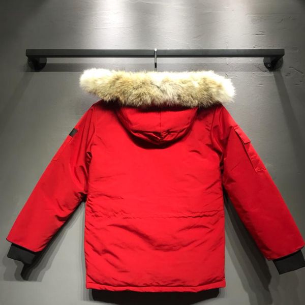 mens designer jacket canada goosedown luxury high end wolf fur collar parker fashion embroidered logo shoulder pocket design hooded coats, Black
mens designer jacket canada goosedown luxury high end wolf fur collar parker fashion embroidered logo shoulder pocket design hooded coats, Black