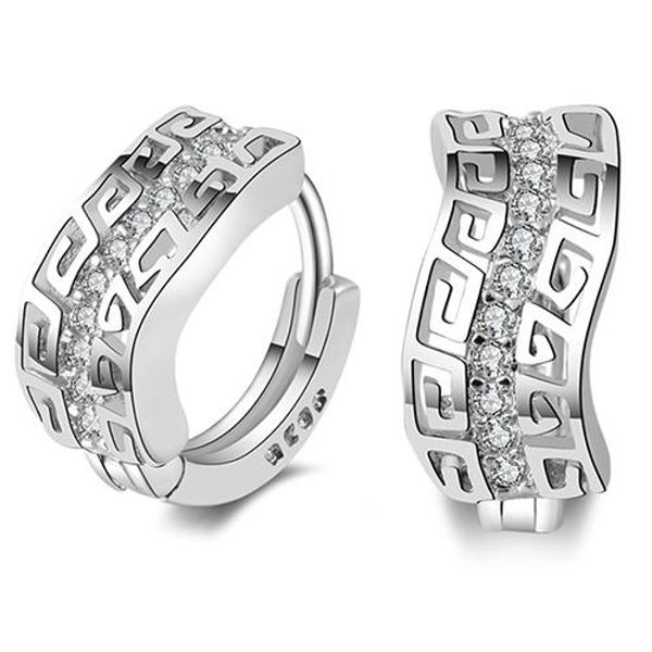women's hollow design rhinestone silver plated ear studs hoop huggie earrings fashion, Golden;silver
women's hollow design rhinestone silver plated ear studs hoop huggie earrings fashion, Golden;silver