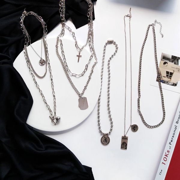 multilayers punk silver chains cross necklace couple fashion street hip hop geometric metal pendant necklaces for women
multilayers punk silver chains cross necklace couple fashion street hip hop geometric metal pendant necklaces for women