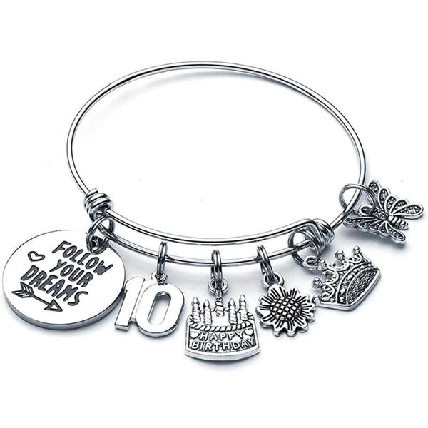 birthday gift bracelet follow your dreams 10-15 years old classmate daughter stainless steel bracelet, Black
birthday gift bracelet follow your dreams 10-15 years old classmate daughter stainless steel bracelet, Black
