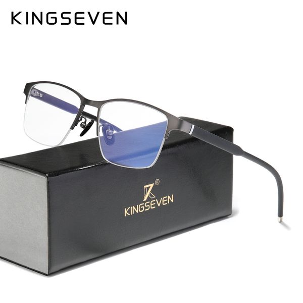 kingseven pure titanium optical glasses frame men 2020 square myopia prescription eyeglasses male metal eyewear, Black
kingseven pure titanium optical glasses frame men 2020 square myopia prescription eyeglasses male metal eyewear, Black