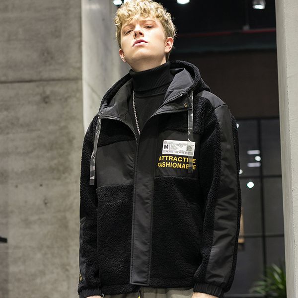 men's 2019 autumn/winter new ins trendhood men's jacket solid-colored cloth lamb wool coat mens jackets coats clothes, Black;brown
men's 2019 autumn/winter new ins trendhood men's jacket solid-colored cloth lamb wool coat mens jackets coats clothes, Black;brown