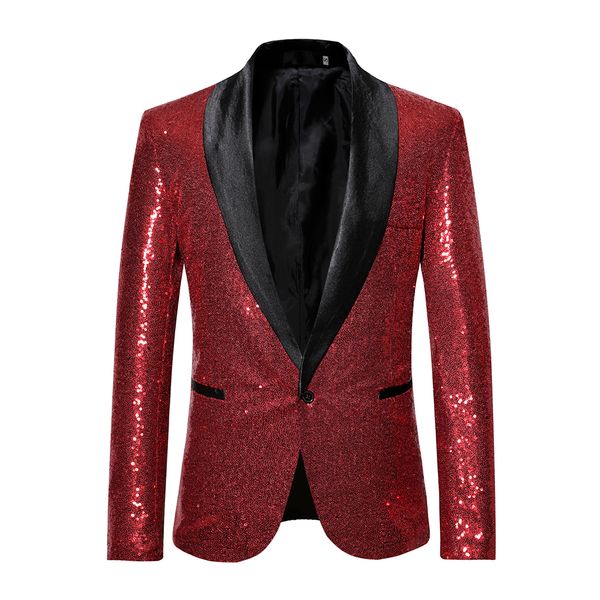 adisputent autumn men's large sizeshining suit one button blazer coat party cocktail sequinl jacket casual dance sequin suit, White;black
adisputent autumn men's large sizeshining suit one button blazer coat party cocktail sequinl jacket casual dance sequin suit, White;black