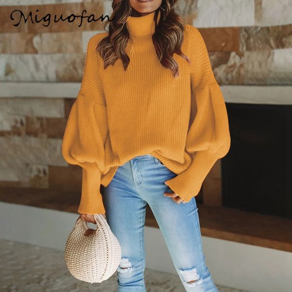 miguofan turtleneck knitted sweater pullovers women lantern sleeves jumpers solid white black sweaters 2019 autumn winter
miguofan turtleneck knitted sweater pullovers women lantern sleeves jumpers solid white black sweaters 2019 autumn winter