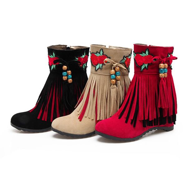 sailing lu embroider women ankle boots solid fringe high heels boots ladies fashion gladiator tassel shoes woman size xwx6400, Black
sailing lu embroider women ankle boots solid fringe high heels boots ladies fashion gladiator tassel shoes woman size xwx6400, Black