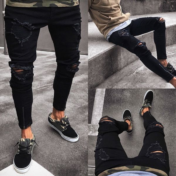 new mens skinny ripped destroyed jeans trousers cool ripped black jeans brand design jean pants stretch hip hop pencil pants 4xl, Blue
new mens skinny ripped destroyed jeans trousers cool ripped black jeans brand design jean pants stretch hip hop pencil pants 4xl, Blue