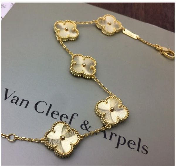 18k gold five flowers clover bracelet luxury desinger jewelry women bracelets silver fashion jewelry brand, Golden;silver
18k gold five flowers clover bracelet luxury desinger jewelry women bracelets silver fashion jewelry brand, Golden;silver