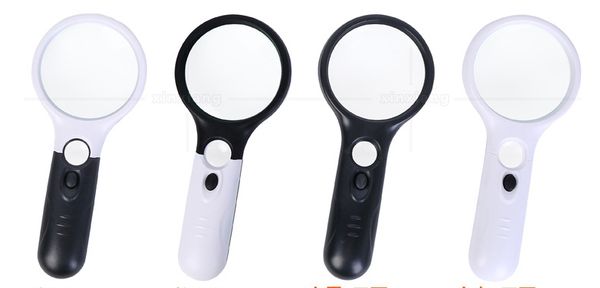 double lens three led lights handheld light reading identification jewelry high magnification magnifying glass
double lens three led lights handheld light reading identification jewelry high magnification magnifying glass