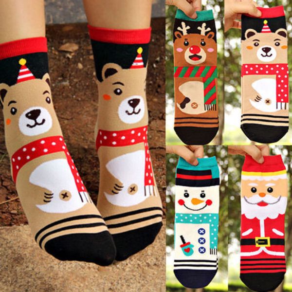 women girl cotton socks christmas santa claus gift kids xmas funny socks, Black;white
women girl cotton socks christmas santa claus gift kids xmas funny socks, Black;white