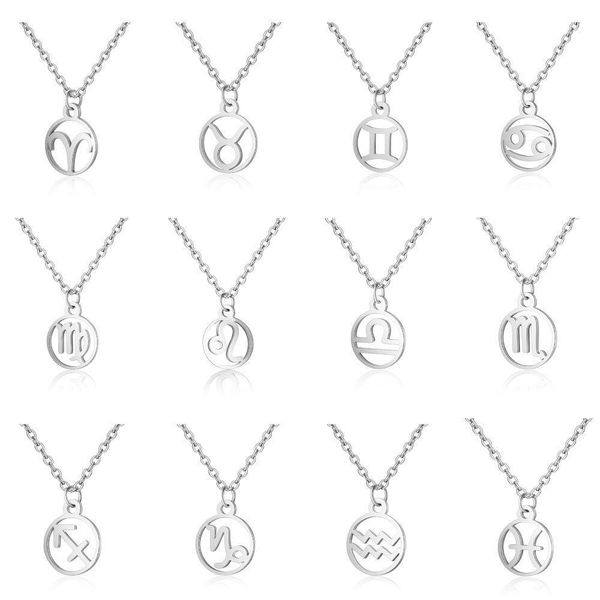 stainless steel zodiac sign necklaces for women men 12 constellation pendant chains personalized fashion jewelry gift, Silver
stainless steel zodiac sign necklaces for women men 12 constellation pendant chains personalized fashion jewelry gift, Silver