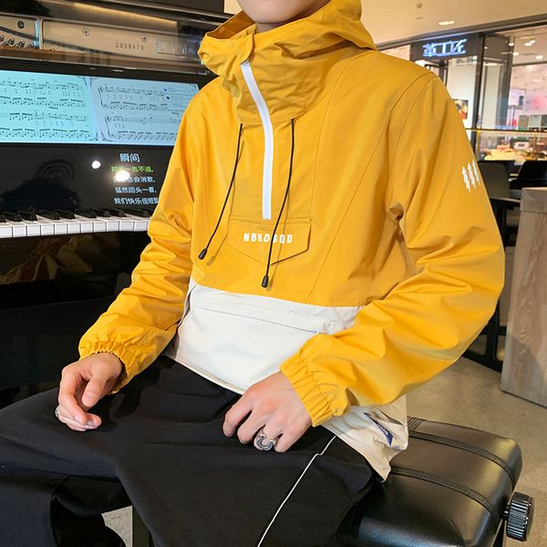 uyuk2019 autumn new casual trend stitching contrast color youth loose large size hooded men's jacket streetwear clothes, Black;brown
uyuk2019 autumn new casual trend stitching contrast color youth loose large size hooded men's jacket streetwear clothes, Black;brown