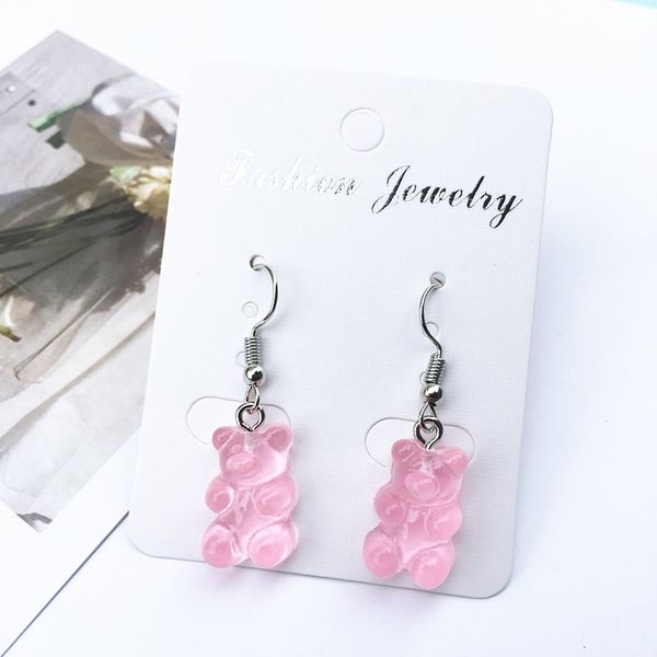 popular bear cartoon resin women handmade 8 colors colorful cute wedding animal drop earring transparency 1pair candy color, Silver
popular bear cartoon resin women handmade 8 colors colorful cute wedding animal drop earring transparency 1pair candy color, Silver