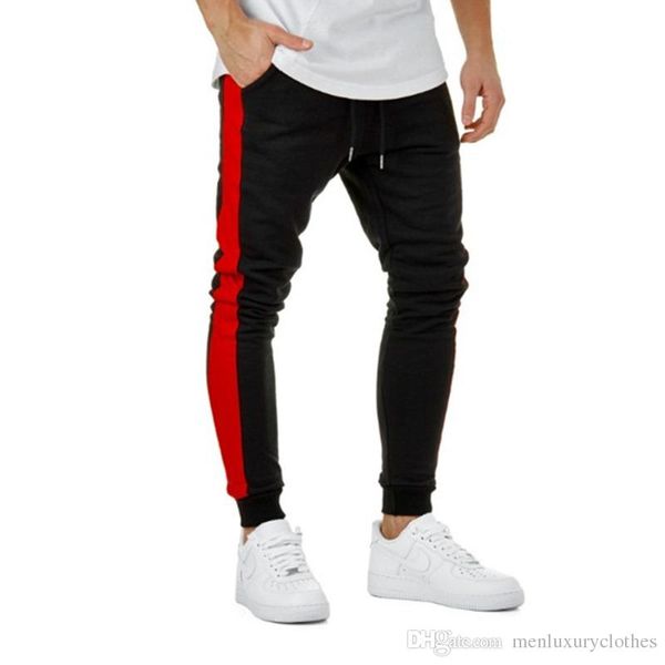 spring new jogger pants mens sports casual colors striped pencil pants elastic waist long trousers, Black
spring new jogger pants mens sports casual colors striped pencil pants elastic waist long trousers, Black