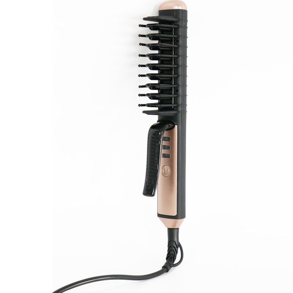 professional hair straightener brush comb hair curler curls tourmaline ceramic ptc press comb massager care styling tools, Black
professional hair straightener brush comb hair curler curls tourmaline ceramic ptc press comb massager care styling tools, Black