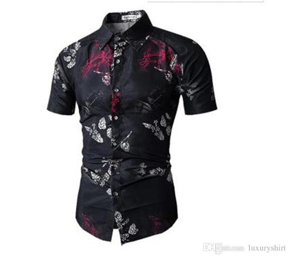 men tshirt designer flower print button novelty tshirt 2020 summer spring short sleeve o neck men clothes, White;black
men tshirt designer flower print button novelty tshirt 2020 summer spring short sleeve o neck men clothes, White;black