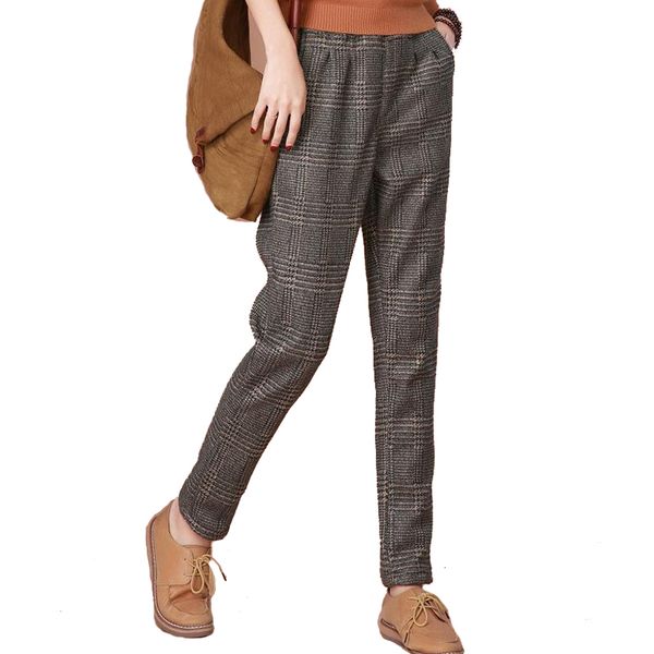 Plaid Thick Woolen Harem Pants Winter New Plus Velvet Warm Casual Pants Women Large Size Casual Elastic Trousers
Plaid Thick Woolen Harem Pants Winter New Plus Velvet Warm Casual Pants Women Large Size Casual Elastic Trousers