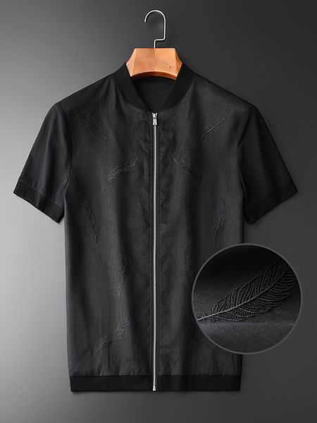 minglu new summer thin linen breatchable short sleeve men jackets hight quality zipper stand collar men jackets plus size m-4xl, Black;brown
minglu new summer thin linen breatchable short sleeve men jackets hight quality zipper stand collar men jackets plus size m-4xl, Black;brown