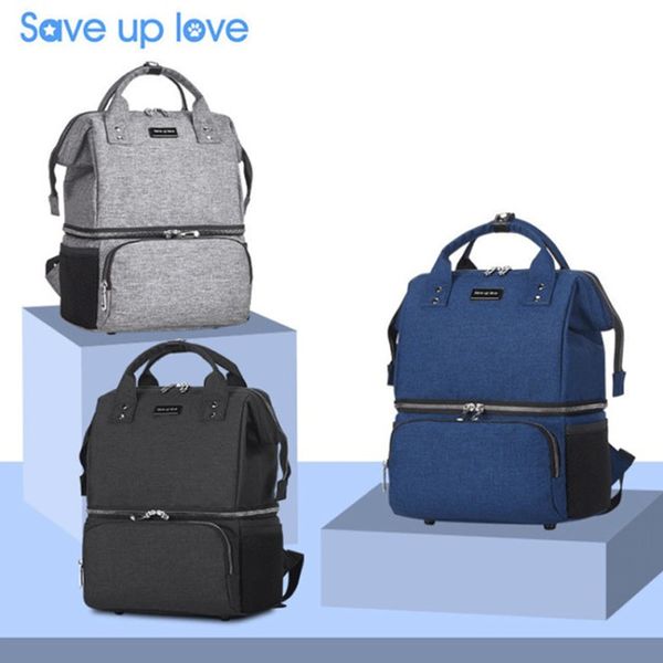 large backpack milk bag waterproof mummy diaper bag double dry wet separation insulation lunch maternity nappy baby care
large backpack milk bag waterproof mummy diaper bag double dry wet separation insulation lunch maternity nappy baby care