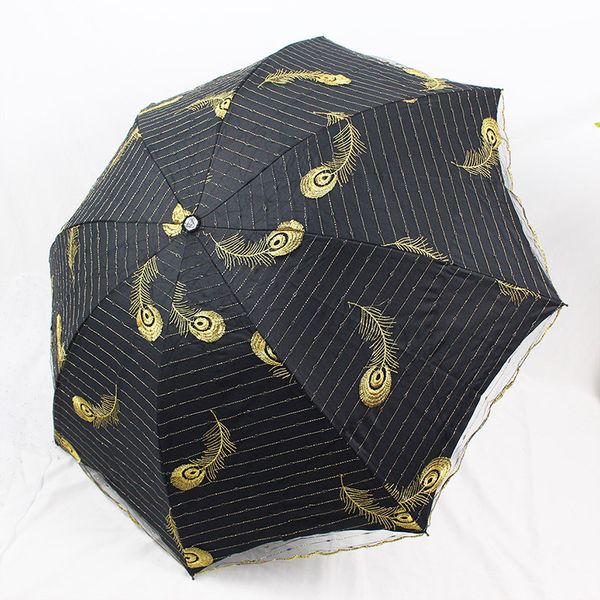 embroidered tri-fold umbrella feathers phnom penh sunscreen uv protection shades black plastic double mesh folding umbrella
embroidered tri-fold umbrella feathers phnom penh sunscreen uv protection shades black plastic double mesh folding umbrella