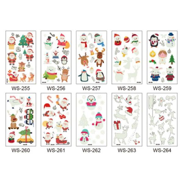 10 styles available christmas tattoo stickers for kids luminous temporary tattoo paste waterproof supplies
10 styles available christmas tattoo stickers for kids luminous temporary tattoo paste waterproof supplies