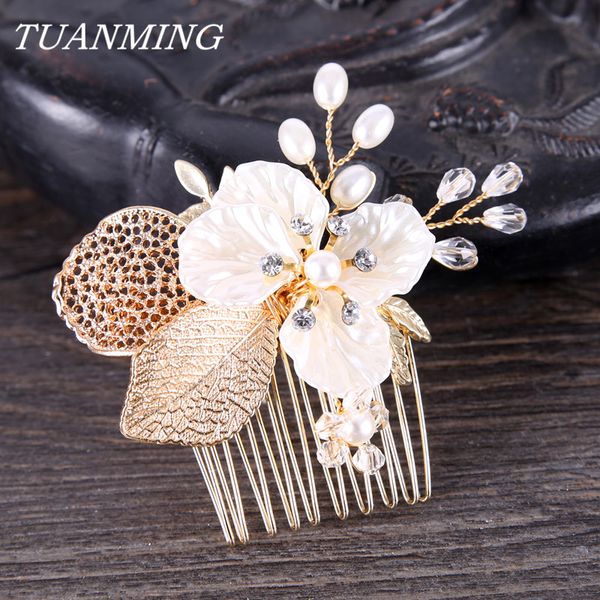 bride flower hair comb wedding hair ornaments pearl small combs gold hairpins prom jewelry women combs for dropship, Golden;white
bride flower hair comb wedding hair ornaments pearl small combs gold hairpins prom jewelry women combs for dropship, Golden;white