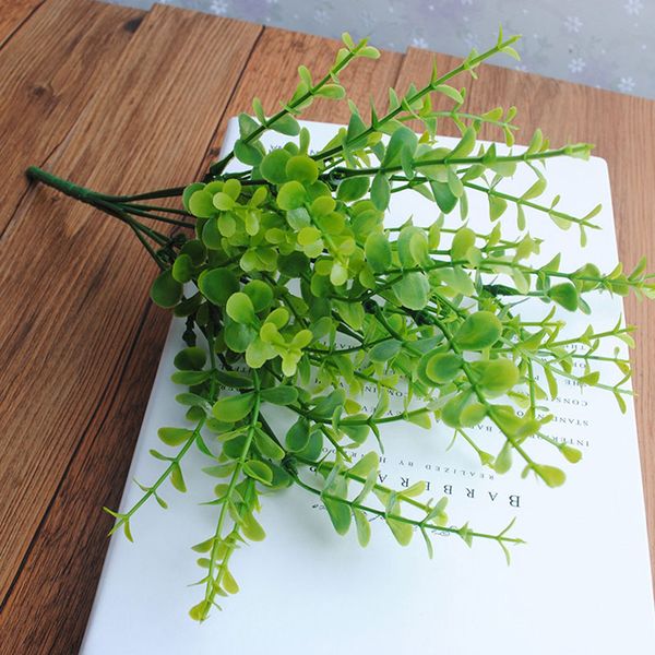 7 branches artificial fern leaves plastic artificial silk plants green fake plants for home party wedding decoration