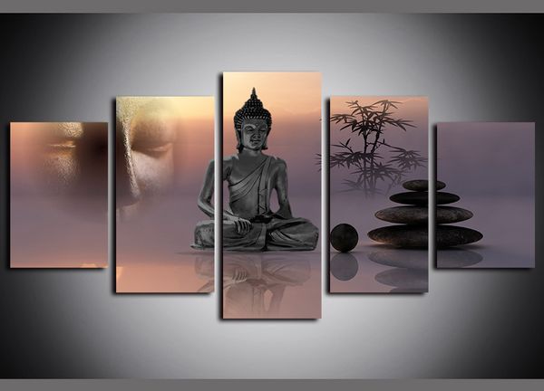 5 panels canvas prints wall art paintings statue of buddha artworks on canvas oil paintngs giclee stone buddha pictures wall decor 
5 panels canvas prints wall art paintings statue of buddha artworks on canvas oil paintngs giclee stone buddha pictures wall decor