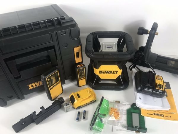 Dewalt dce079d1g 18v 1x2 0ah li ion 600m green rotary la er kit detector charger