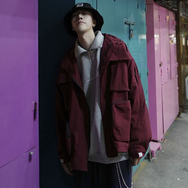 2019 autumn new korean version of the trend of japanese retro multi-pocket tooling lapel men's street solid color casual jacket, Black;brown
2019 autumn new korean version of the trend of japanese retro multi-pocket tooling lapel men's street solid color casual jacket, Black;brown