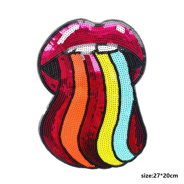 sequined rainbow mouth patches for jackets,embroidered sequins lips badges appliques for jeans,patches for clothing a812, Black
sequined rainbow mouth patches for jackets,embroidered sequins lips badges appliques for jeans,patches for clothing a812, Black