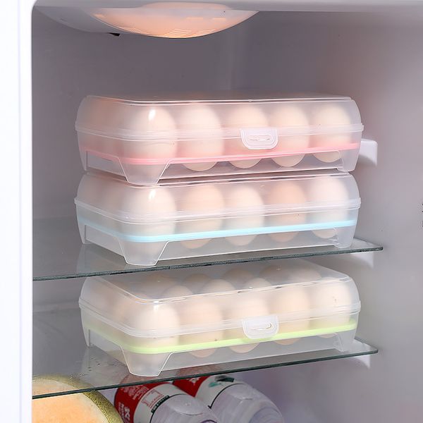 kitchen refrigerator egg box storage box plastic portable storage 15 grid transparent egg tray
kitchen refrigerator egg box storage box plastic portable storage 15 grid transparent egg tray