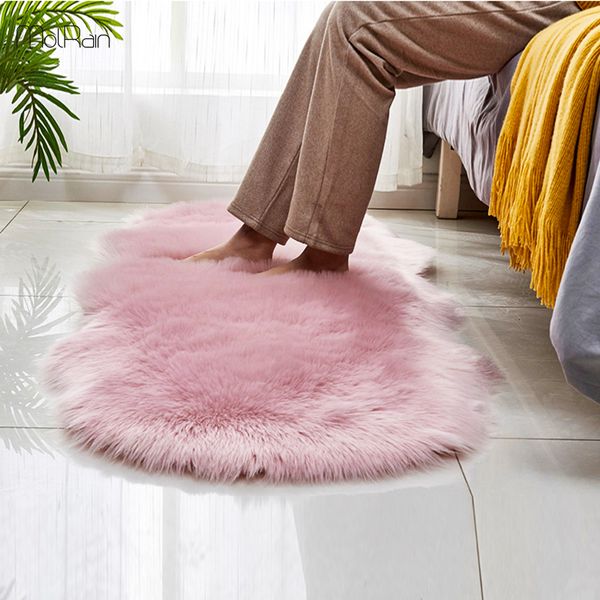

17 colors soft artificial sheepskin rug carpet for bedroom plush warm hairy carpets skin fur area rugs for living room floor mat
