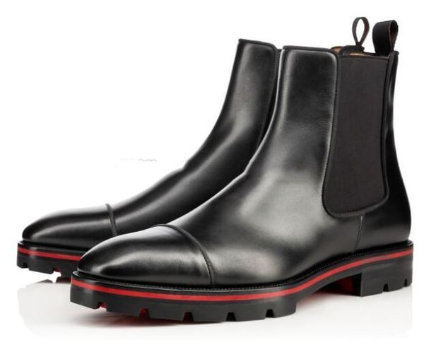 2019 luxury designer man ankle boots red bottom melon boots black calfskin rubber lug sole mens fashion booty famous party wedding
2019 luxury designer man ankle boots red bottom melon boots black calfskin rubber lug sole mens fashion booty famous party wedding