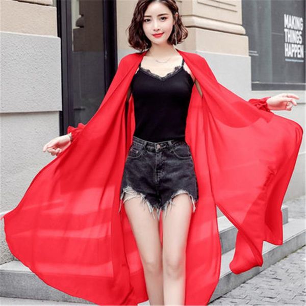 long section sun protection clothing 2020 new women summer thin cardigan jacket long sleeve loose beach shawls seaside coat, White
long section sun protection clothing 2020 new women summer thin cardigan jacket long sleeve loose beach shawls seaside coat, White