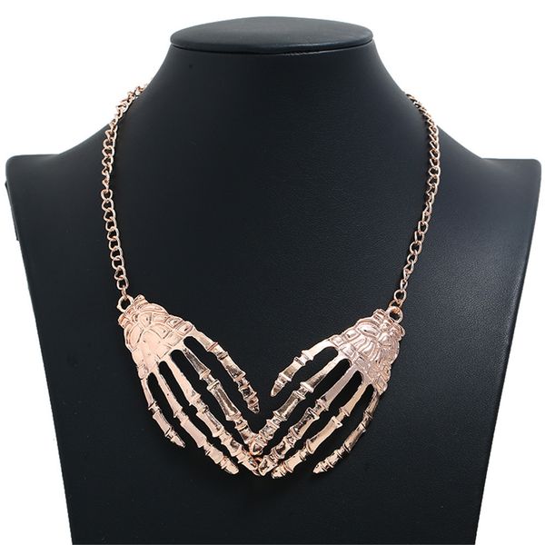 fan exaggerated super personality pendant necklace metal claw palm alloy short punk clavicle necklaces, Silver
fan exaggerated super personality pendant necklace metal claw palm alloy short punk clavicle necklaces, Silver
