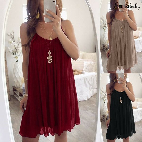 plus size women summer sleeveless strappy dresses ladies casual party solid mini dress loose, Black;gray
plus size women summer sleeveless strappy dresses ladies casual party solid mini dress loose, Black;gray