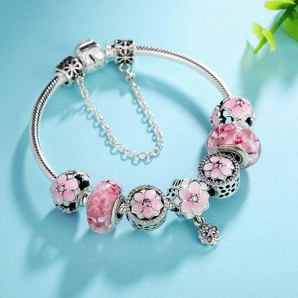 original 925 sterling silver enamel magnolia bloom duo with crystal pendant beads pan bracelet & bangle diy jewelry, Black
original 925 sterling silver enamel magnolia bloom duo with crystal pendant beads pan bracelet & bangle diy jewelry, Black