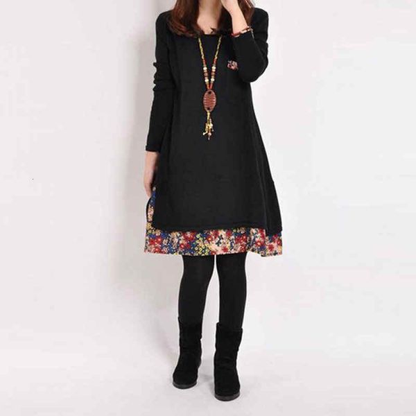 plus size dresses long sleeve dress women dress 2019 autumn casual vintage vestidos floral hem o neck cotton dresses plus size, Black;gray
plus size dresses long sleeve dress women dress 2019 autumn casual vintage vestidos floral hem o neck cotton dresses plus size, Black;gray
