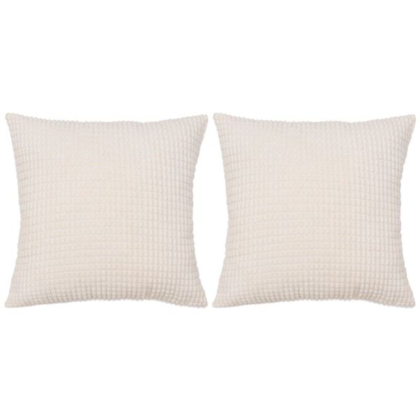 cushion set 2 pcs velvet 45 x 45 cm off-white other home textile